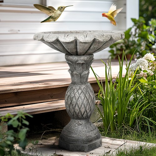 Concrete Birdbath for Birds, Ideal for Gardens and Outdoor Spaces