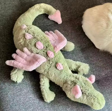 Jellycat Malachy Dragon - Exclusive Green/Pink Plush Toy with Tags and Labels