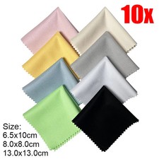 10pcs Microfiber Glasses Cleaning Cloths Screen Lens Cleaner Wipes Non Toxic Jew