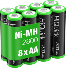 Ni-Mh AA 8Pcs 2800Mah Rechargeable Batteries High Capacity 1.2 Volt(1.2 V) Recha 2.11 per battery