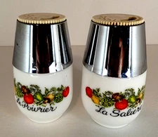 Vintage GEMCO Corningware Salt & Pepper Shakers La Saliere Le Poivrier