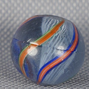 NM+ 3/4 .75 German Handmade Latticino Swirl - Killer Antique Old Marble