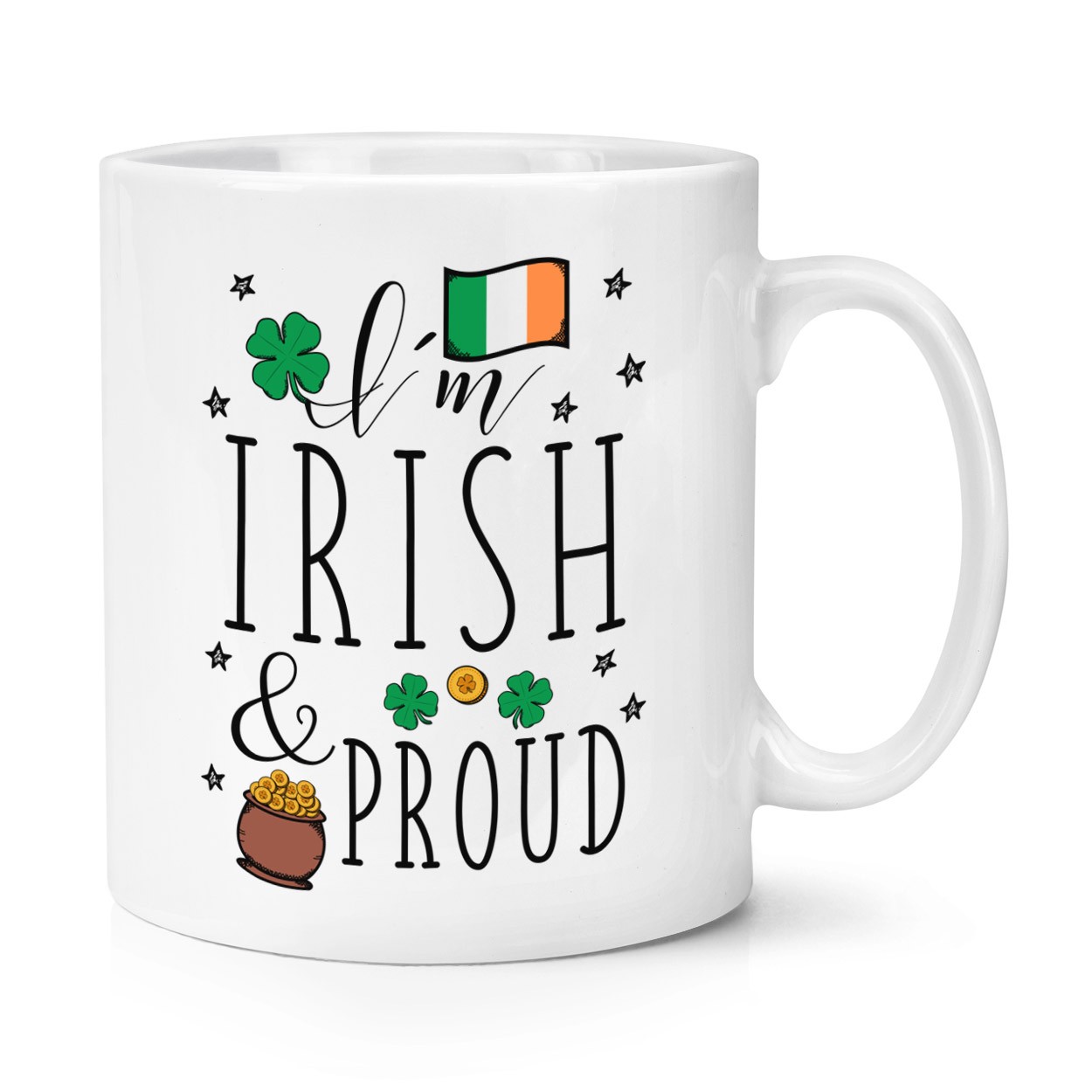 I'm Irish And Proud 10oz Mug Cup - Ireland Flag Shamrock Rugby