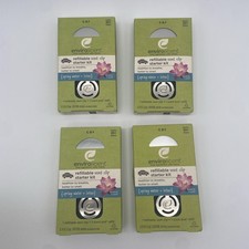 4 X Enviroscent Car Freshner Refillable Vent Clip Starter Kit Spring Water/Lotus