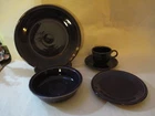 5 Piece Fiesta Plum Dinner Place Setting, Pre-owned