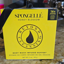 Spongelle Honey Blossom Body Wash Infused Buffer Sponge 3 oz Vegan Exfoliating