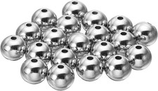 Smooth round Spacer Beads, 50 Pcs 10Mm OD 2Mm ID 304 Stainless Steel Loose Balls