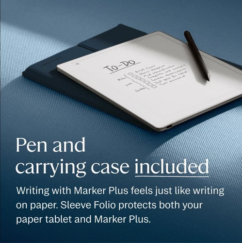 reMarkable Paper Pure Bundle Paper Tablet /Marker Plus/Sleeve Folio- Ocean Blue - Picture 7 of 9