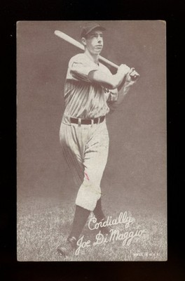 1939-46 Joe Dimaggio Salutations Exhibit Card