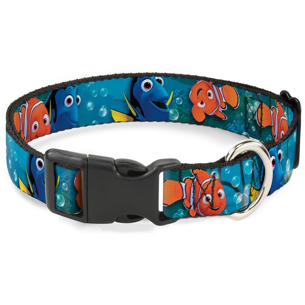 Collare Buckle-Down Nemo e Dory Disney - Clip Plastica Anti-Rottura