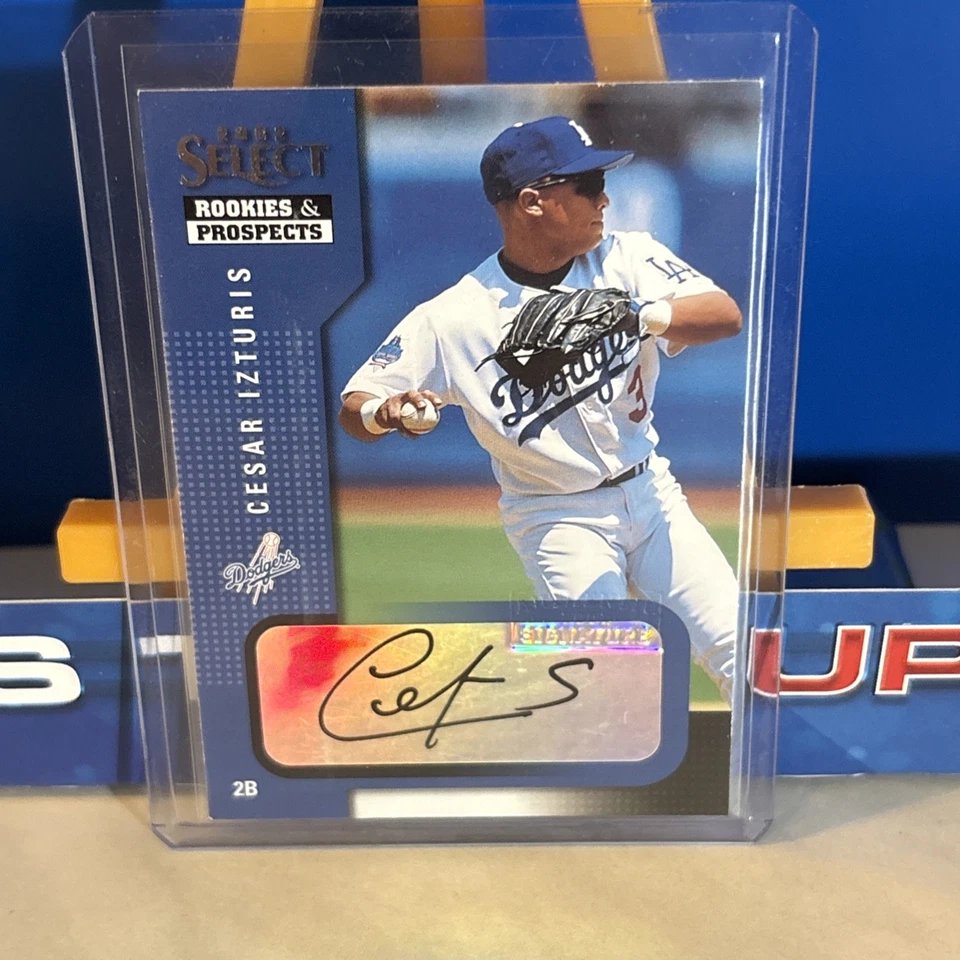 Select Rookies & Prospects 2002 Cesar Izturis automático #19 (tinta negra) L.A. RC SP AU Foto 3 de 4