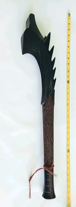 Hand Carved Samoa War Club Antique Pacific Solomon Islands Oceanic Fiji