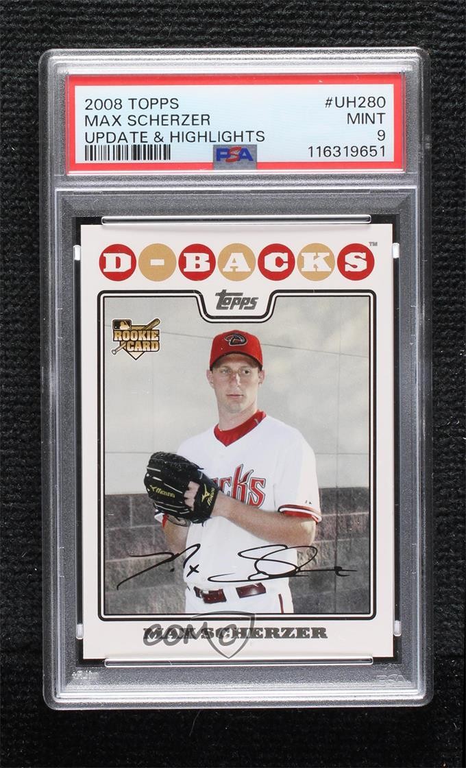 2008 Topps Update Max Scherzer #UH280 PSA 9 MINT 1q7