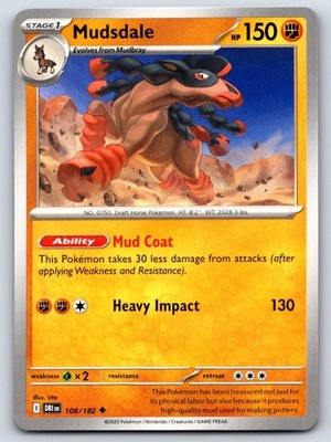 Mudsdale 108/182 Uncommon Destined Rivals NM Pokemon TCG