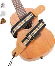 Ukulele Strap, Embroidered Ukelele Shoulder Strap, Suitable for Adult Soprano...