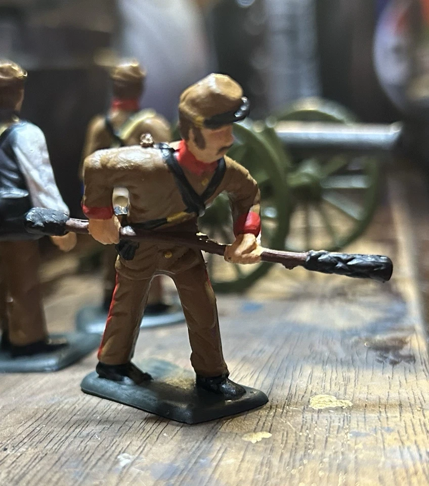 ACW Confederate Artillery Hand Painted Toy Soldiers A Bit Smaller Than 54mm 2 - Image 4 of 4