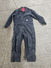1990s Vintage Carhartt X01 BLK Quilted Lined Work Coveralls Adult Size 46