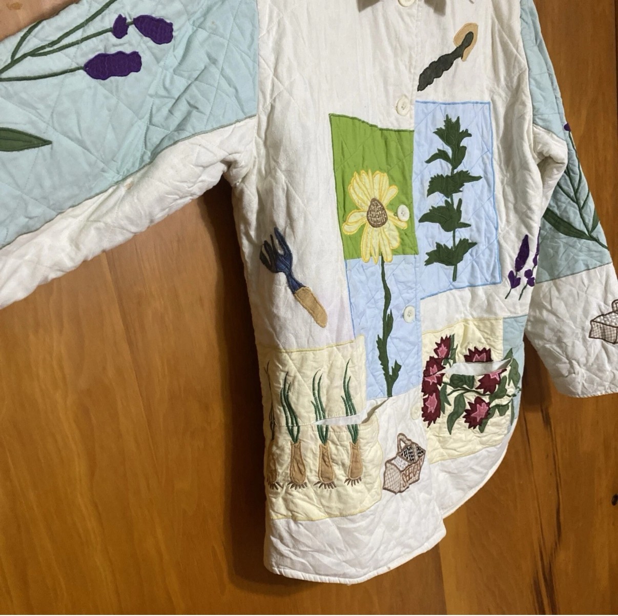 Patch Magic Quilted Patchwork Gardening Theme Jac… - image 3