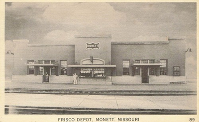 #ad Postcard Frisco Depot Greetings from 500 employees Monett Missouri $8.99