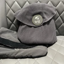 Trtl Travel Pillow Gray Soft Fleece Lightweight Washable Neck Support Airplane