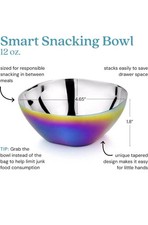 Ahimsa Perfectly Imperfect Kids Smart Snacking Bowl Stainless Steel 12 Oz