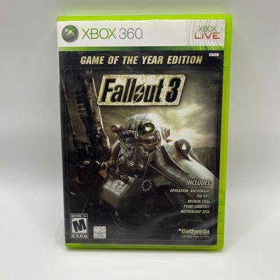 Fallout 3 GOTY Edition Xbox 360 Tested Good CIB Untested