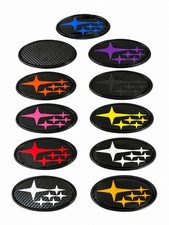 2pcs Acrylic Car Front Rear Emblem Sticker Badge Cover 2015-2021 Subaru Wrx Sti