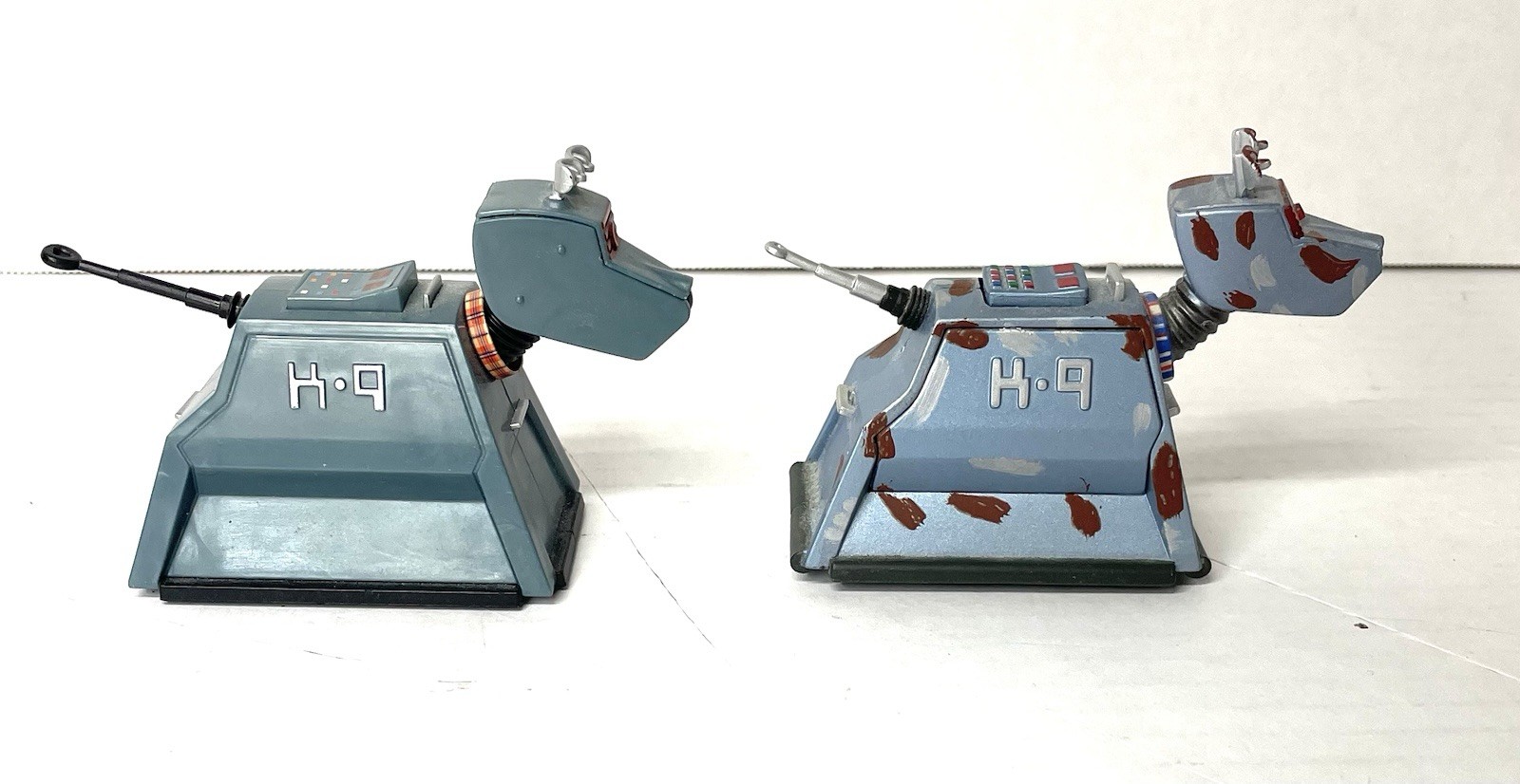 VINTAGE DR WHO K-9 ON WHEELS 2 LOT, (1) 2012 BBC WORKING SOUND & LIGHTS L@@K!