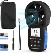 Handheld Anemometer Digital LCD Wind Speed Meter Gauge 30m/s Temperature Tester