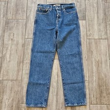 Levi's Wedgie Straight Jeans Womens Size 27 High Rise Button Fly Denim Retro