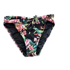 "CARMEN MARC VALVO" Floral Womens Swimsuit Bottom SZ M Beachy Pinup Tie Pilling