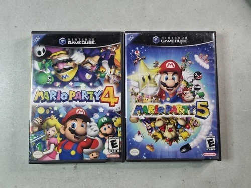 Mario Party 4 & 5 (Nintendo GameCube) Complete CIB Lot of 2