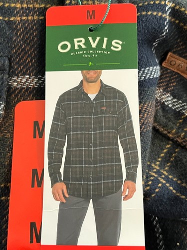 Men’s Heavy Weight Flannel Shirt - Size Medium - Orvis Big Bear NEW With Tags - Picture 3 of 17
