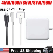 AC Power Adapter Charger For Macbook Air Pro 11" 13" 15" 17" USB C/ L /T Shape