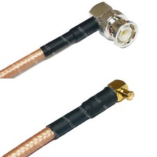 RG400 BNC MALE ANGLE to MCX MALE ANGLE RF Cable FAST-SHIP LOT
