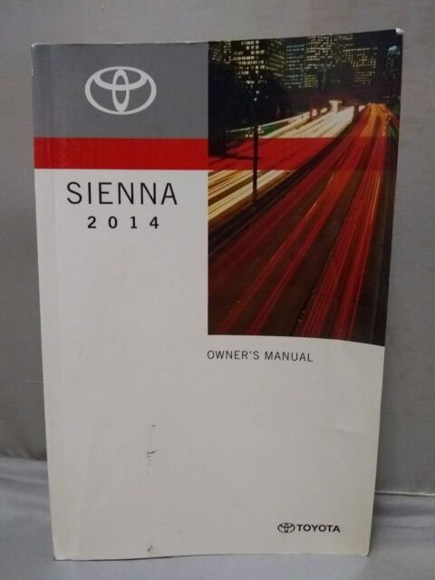 Nice Oem 2014 Toyota Sienna Owners Manual Book | eBay