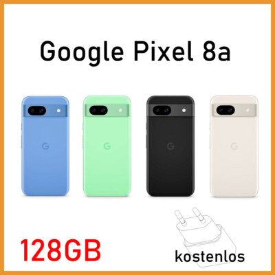 Neu Google Pixel 8A 8+128GB 5G Unlocked Ohne Simlock 6,1Zoll Vodafone 1&1 O2