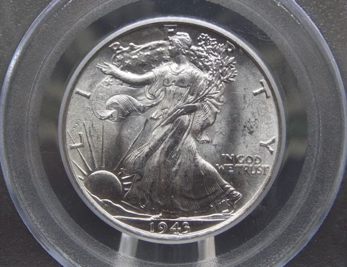 1943 "P" Walking Liberty SILVER Half Dollar 50c PCGS MS64 #989 BU Unc ECC&C, Inc
