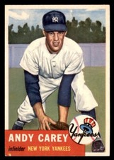 1953 Topps Baseball #188 Andy Carey EX/MT *j1