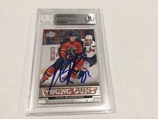 Nick Bjugstad Signed Autographed Young Guns RC Card Slabbed Beckett BAS COA a