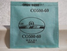 GS CO500-60 Watch Crystal Fit Swiss - 25.0 x 15.5 mm - Replacement / Repair