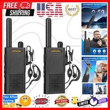 T26 Ultra-Thin Walkie Talkies - Rechargeable, Clear Audio, and VOX Hands-Free