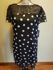 white lace polka dot dress