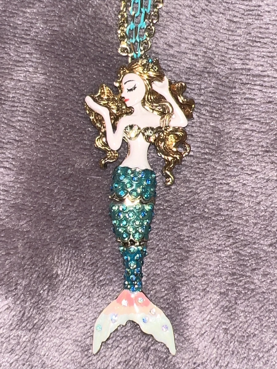 Betsey Johnson Collectors Mermaid Necklace Nwt Rare