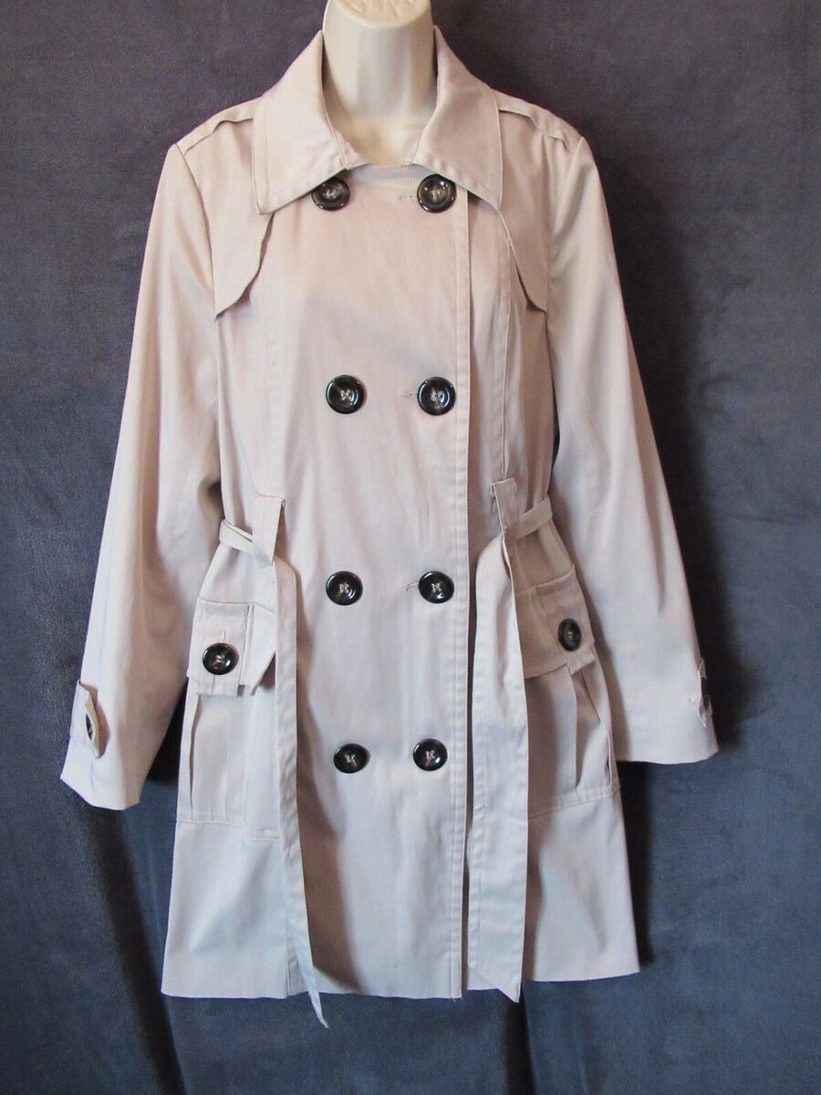 Beige NWOT M/L | Jacket Breasted Trench eBay Double Belted Atmosphere Long Coat