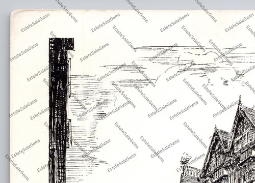Vintage Postcard Liberty's Tudor Shops Regent Street illustration - 第 8/14 張圖片