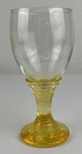 Fire & Light Recycled Glass Handmade Citrus Wine Goblet Signed #6