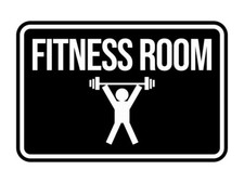 Classic Framed Fitness Room Wall or Door Sign