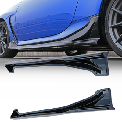 Fit For 22-2024 Subaru BRZ Toyota GR86 Side Spoiler Skirts Kit Gloss Black ABS