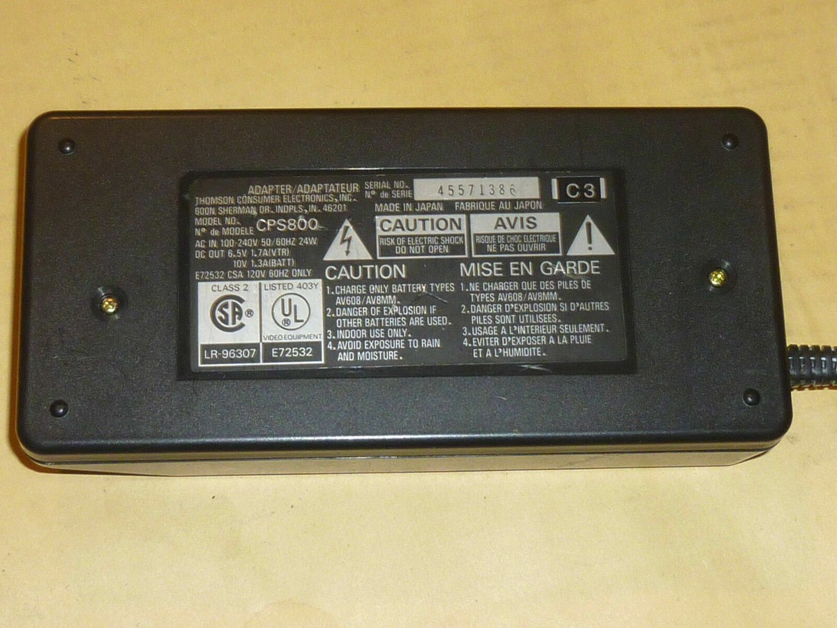 Véritable JVC Caméscope AC Adaptateur Alimentation Électrique Modèle